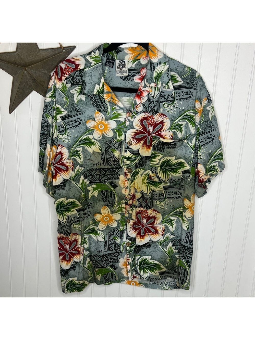 Tropical Floral Men's Casual Shirt